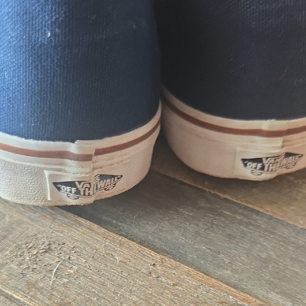 Vans Blue and Brown Classic Sneakers - Picture 6 of 10